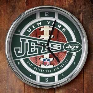  New York Jets Chrome Clock With Easel