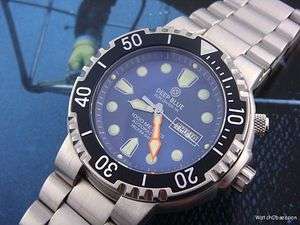 DEEP BLUE PRO SUN DIVER 1K Automatic Dive Watch BLUE  