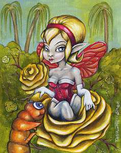 fantasy fairy pin up girl painting AMARILLIA   Fink Art  