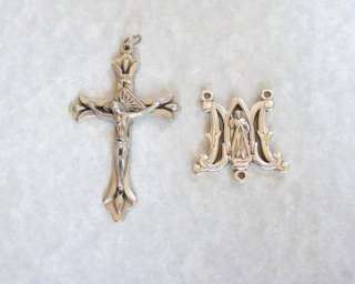 Rosary CENTER & CRUCIFIX Italy Set ~ Jesus Divine Mercy  