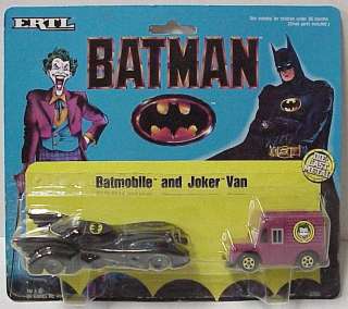 Ertl TM & DC comics Batmobile & Joker Van 2 pc set  