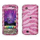 For LG Chocolate Touch VX8575 Full Bling Hard Case Cover Hot Pink 