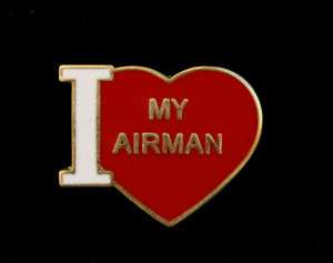 LOVE MY AIRMAN US AIR FORCE HAT PIN USAF WOW L@@K  