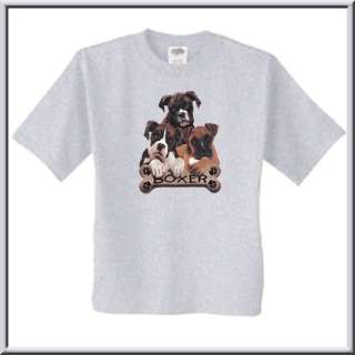Boxer Puppies Bone Uncropped Dog T Shirt S 2X,3X,4X,5X  
