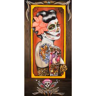   Gustavo Rimada Tattoo Pin Up Death Mask Woman Color Art Artist Print