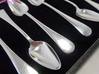 VINTAGE CASED SILVER PLATED OLD ENGLISH FRUIT SPOONS  