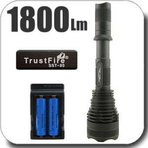 1800Lm SST 80 Led Flashlight Torch Lamp +18650+Charger  