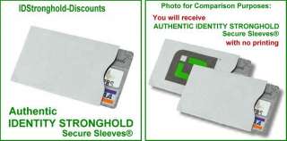 12 ORIGINAL IDENTITY STRONGHOLD RFID BLOCKING CREDIT CARD / ID CARD 