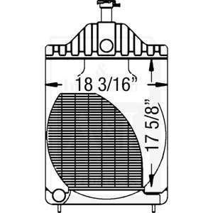 Brand New Case   IH Backhoe Radiator 580C w/ Shroud D89103  