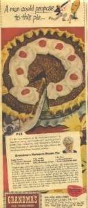 1946 ad grandmas molasses pecan pie recipe  