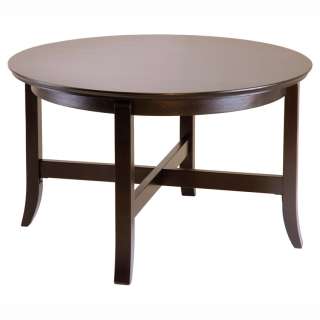 Toby Wood Traditional Round Coffee Table Dark Espresso  