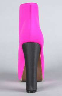 Jeffrey Campbell The Lita Colorblock Shoe in Neon Pink and Orange 