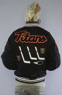 10 Deep The Titan Varsity Jacket in Black  Karmaloop   Global 