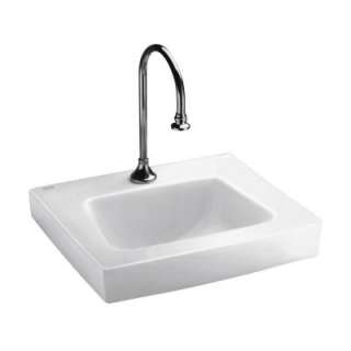 American Standard Roxalyn Wall Mount Bathroom Sink in White 0195.073 