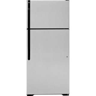 GE 16.5 cu. ft. Top Freezer Refrigerator in CleanSteel GTK17JBDBS at 