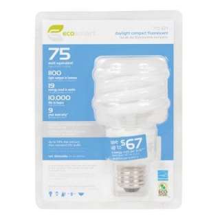   Watt (75W) Daylight CFL Light Bulb (E)* ES5M81950K at The Home Depot