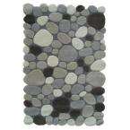 Natural Elements Pebbles 7 in. 9 in. x 9 in. 9 in. Area Rug