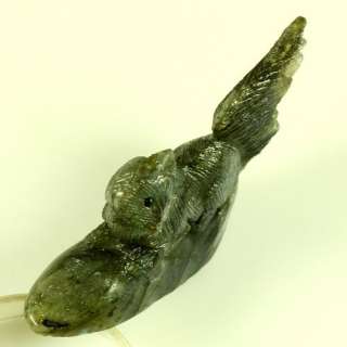 L15998 Carved Natural Labradorite squirrel figurine  