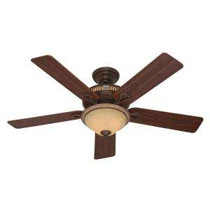 Hunter Aventine 52 In. Cocoa and Spanish Gold Fan 28049 at The Home 