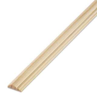 DecraMold 5/16 in. x 7/8 in. x 8 ft.Trim Straight D7 Raw Pine Moulding