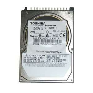 Original Toshiba 80GB, IDE/P ATA, MK8032GAX, 2.5 Festplatte, 5400 RPM 