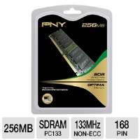 PNY MD0256SSD 100/133 256MB Memory Module   133MHz, 168 Pin, SDRAM