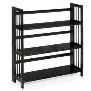   Collection 3 Shelf38 in. H x 35 in. W Black Folding/Stacking Bookcase