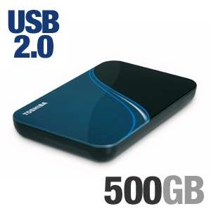 Toshiba HDDR500E04XL Portable Hard Drive   500GB, USB 2.0, Liquid Blue 