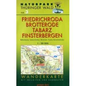 Wanderkarte Friedrichroda, Brotterode, Finsterbergen, Tabarz Mit 