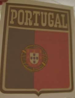 Vintage PORTUGAL Emblem Flag Iron On Transfer  