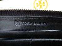 NEW AUTH Tory Burch Leather Continental Zip Wallet BLACK  