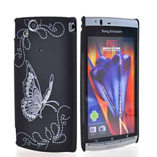 Butterfly Hard Rubber Gummi Case Hülle für Sony Ericsson Xperia Arc 