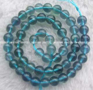 8mm Blue Fluorite Round Beads 15.5  