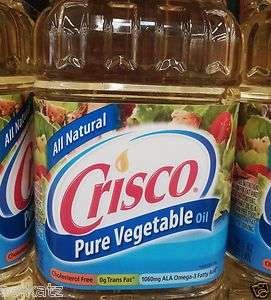 CRISCO ALL NATURAL PURE VEGETABLE OIL 48 FL OZ FRYING BAKING COOKING 