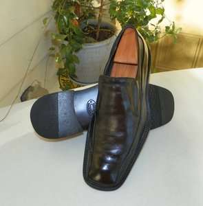STEVE MADDEN Black Dress Loafers Shoes Mens 9.5 EUC  