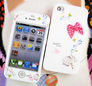 Apple iPhone 4S 4G Schleife Schmetterling Hülle Hard Case   kein 
