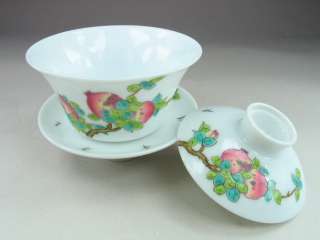 Megranate * Hand Painted Famille Rose Gaiwan 120 ml  