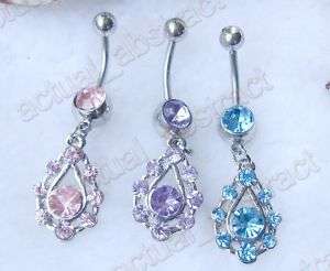 wholesale12pcs heart pierced navel jewelry 16g free  