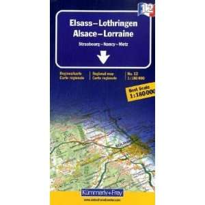 Elsass / Lothringen 1  180 000. Straßenkarte  Bücher