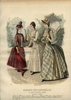 ORIGINAL MAGASIN DES DEMOISELLES colored prints 1887  