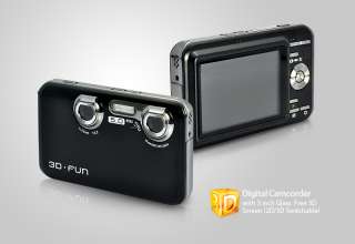 3D Digital Camcorder with 3 inch Glass Free 3D Screen (2D/3D 