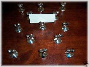 Heart Shaped Place Card Holders (Silver Plate)  