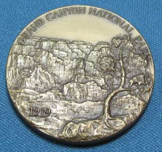 Grand Canyon Natl Parks Centennial Coin Medal 1872 1972  
