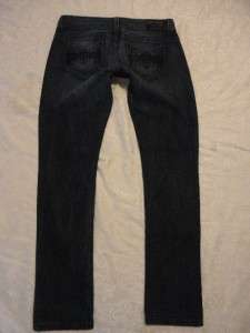 Authentic GUESS Low Rise Straight Skinny Leg Embroidered Pocket Jeans 