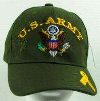 NEW OLIVE MILITARY U.S. ARMY WITH YELLOW RIBBON BASEBALL CAP  