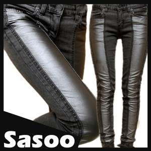sexy LEATHER slim look skinny jeans 252627282930  