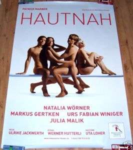 HAUTNAH Theater Berlin Natalie Wörner nackt POSTER 2m²  
