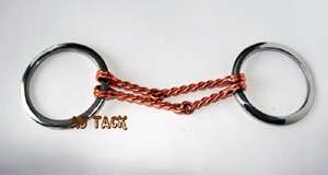 Loose Flat Ring Snaffle Bit Double Twisted Copper Wire  