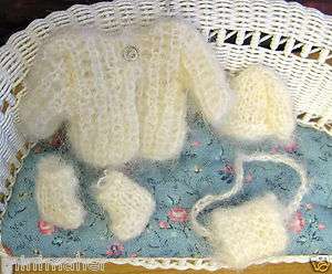 Toddler~BABY OUTFIT~CREAM SWEATER SET 4~ Knitted~Heidi OTT~dollhouse 