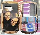LG THRILL   (2QTY) 2 SKULL SNAP ON COVER CASE. FACEPLATES FREE 